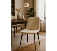 RegalosMiguel Silla Kisa Black Terciopelo - Beige