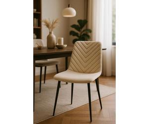 RegalosMiguel Silla Kisa Black Terciopelo - Beige