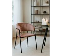 RegalosMiguel Silla Moniel Black Terciopelo - Rosa