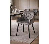 RegalosMiguel Silla Salle Terciopelo - Gris oscuro