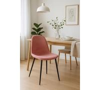 RegalosMiguel Silla Teok Black Terciopelo - Rosa