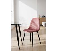 RegalosMiguel Silla Teok Black Terciopelo - Rosa