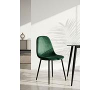 RegalosMiguel Silla Teok Black Terciopelo - Verde