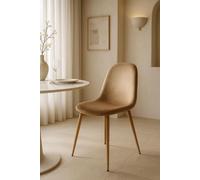 RegalosMiguel Silla Teok Terciopelo - Marrón claro