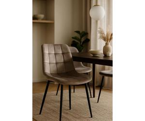 RegalosMiguel Silla Teray Terciopelo - Gris claro