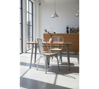 RegalosMiguel Silla Torix Madera Natural - Gris metalizado