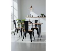 RegalosMiguel Silla Torix Madera Natural - Negro mate