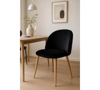 Regalos Miguel - Sillas Comedor - Silla Vint Terciopelo - Negro