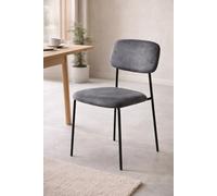 RegalosMiguel Silla Vius Black Terciopelo - Gris