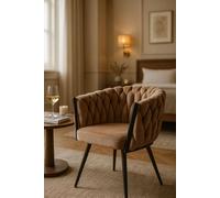 RegalosMiguel Silla Widny Black Terciopelo - Champán