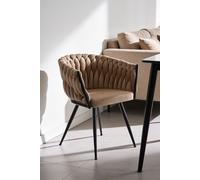 RegalosMiguel Silla Widny Black Terciopelo - Champán