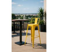 RegalosMiguel Taburete Torix Respaldo - Amarillo Cuarzo