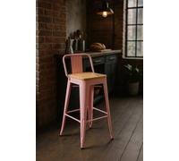 RegalosMiguel Taburete Torix Respaldo Madera Natural - Rosa