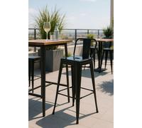 RegalosMiguel Taburete Torix Respaldo - Negro