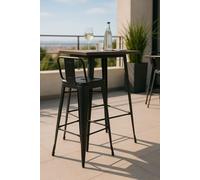 RegalosMiguel Taburete Torix Respaldo - Negro mate