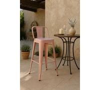 RegalosMiguel Taburete Torix Respaldo - Rosa Algodón de Azúcar