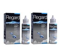 Regard Viaje 2x100ml - Solución para Limpiar, Desinfectar y Rehidratar las Lentes de Contacto - Sin Conservantes en Tus Ojos - Limpieza a base de Oxigeno - Salud Ocular Completa - Formato Viaje