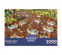 Regata caótica de Remo Puzzle De Madera Impermeable DIY Puzzles De 1000 Piezas para Adultos Desafiante Y Estimulante Rompecabezas para Juegos Desafiantes