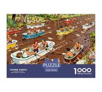 Regata caótica de Remo Puzzle De Madera Impermeable DIY Puzzles De 1000 Piezas para Adultos Divertido Rompecabezas Juegos Educativos