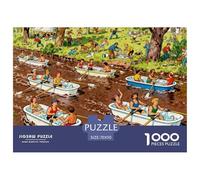 Regata caótica de Remo Puzzle De Madera Impermeable DIY Puzzles De 1000 Piezas para Adultos Divertido Rompecabezas Juegos Educativos