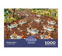 Regata caótica de Remo Puzzle De Madera Impermeable DIY Puzzles De 1000 Piezas Regalos para Adultos Colorido Rompecabezas Juegos Desafiantes