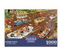 Regata caótica de Remo Puzzle De Madera Impermeable Puzzles De 1000 Piezas Regalos para Adultos Desafiante Y Estimulante Rompecabezas Decoración del Hogar