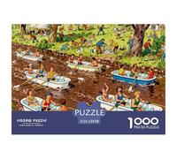 Regata caótica de Remo Puzzle De Madera Impermeable Puzzles De 1000 Piezas Regalos para Adultos Desafiante Y Estimulante Rompecabezas Juegos Educativos