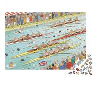 Regata Remo Puzzle De Madera Impermeable Puzzles De 1000 Piezas para Adultos Divertido Rompecabezas Juegos Desafiantes