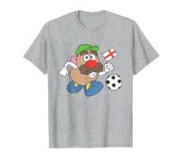 Regate de fútbol de Mr Potato Head Camiseta, Hombre, Gris Jaspeado, S