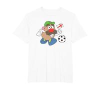 Regate de fútbol de Mr Potato Head Camiseta, Hombre Tallas Grandes, Blanco, 5X Alto