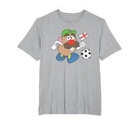 Regate de fútbol de Mr Potato Head Camiseta, Hombre Tallas Grandes, Gris Jaspeado, 5X Alto