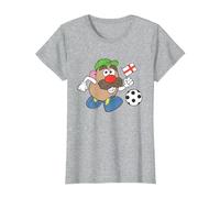 Regate de fútbol de Mr Potato Head Camiseta, Mujer, Gris Jaspeado, S