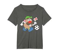 Regate de fútbol de Mr Potato Head Camiseta, Mujer Tallas Grandes, Asfalto, 5XL Grande