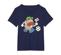Regate de fútbol de Mr Potato Head Camiseta, Mujer Tallas Grandes, Azul Marino, 6XL Grande