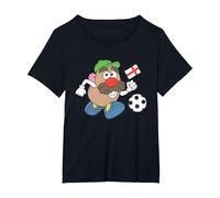 Regate de fútbol de Mr Potato Head Camiseta, Mujer Tallas Grandes, Negro, 2XL Grande