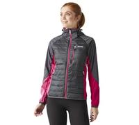 Regatta Andreson Jacket Pro Hybrid - Abrigo ligero con capucha y cremallera completa para mujer, Gris sello/rosa flamenco, 40