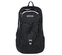 Regatta Atholl II - Mochila (35 L), Negro y acero claro, 35L, Atholl II - Almohada de viaje acolchada resistente