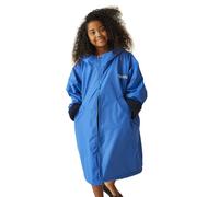 Regatta Bata cambiadora impermeable para niños, bata cambiadora con forro Borg con capucha, perfecta para actividades acuáticas al aire libre