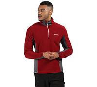 Regatta Boswell - Forro Polar con Estructura Reticular, Tejido Elástico Extol Y Media Cremallera Fleece, Hombre, Delhi Red/Magnet, XXXL