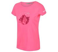 Regatta Breezed - Camiseta De Deporte De Algodón Coolweave con Estampado Gráfico T-Shirts/Polos/Vests, Mujer, Neon Pink, 20