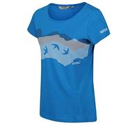 Regatta Breezed - Camiseta De Deporte De Algodón Coolweave con Estampado Gráfico T-Shirts/Polos/Vests, Mujer, Blue Aster, 24