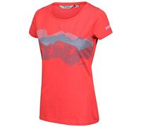 Regatta Breezed - Camiseta De Deporte De Algodón Coolweave con Estampado Gráfico T-Shirts/Polos/Vests, Mujer, Red Sky, 26