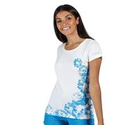 Regatta Breezed - Camiseta De Deporte De Algodón Coolweave con Estampado Gráfico T-Shirts/Polos/Vests, Mujer, White, 10