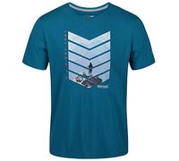 Regatta Breezed - Camiseta Deportiva Estampada De Algodón Y Manga Corta T-Shirts/Polos/Vests, Hombre, Olympic Teal, XXXL