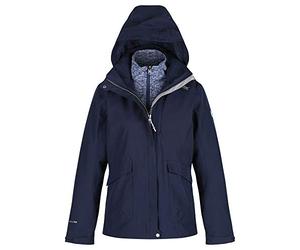 Regatta Calyn III - Chaqueta 3 en 1 Impermeable y Transpirable con Capucha Oculta para Caminar con Forro Polar Marl Interior 3 en 1, Mujer, Color Navy(Prussian), tamaño 12