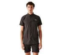 Regatta Camisa de Viaje de Manga Corta para Hombre, Gris, M