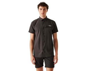Regatta Camisa de Viaje de Manga Corta para Hombre, Gris, M