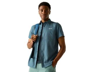 Regatta Camisa Ligera de Manga Corta Hombre, Ideal para Senderismo y protección contra Insectos