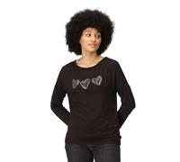 Regatta Camiseta Carlene para Mujer, Corazones Negros, 36