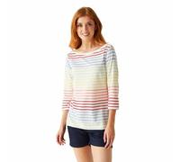 Regatta Camiseta Ligera de Mezcla de algodón Bayletta para Mujer, Blanco/Multi, 38